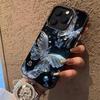 Aesthetic Butterfly Water Wave Shockproof Phone Case for IPhone 11 12 13 14 15 16 Pro Max XR XS X 7 8 Plus SE2 Matte Hard Cover