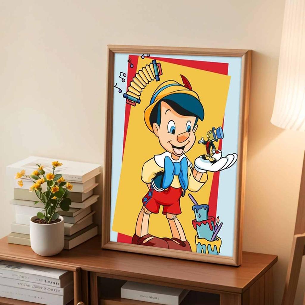 DIY Diamond Painting Pinocchio and The Dwarfs Cross Stitch Kit Mosaic Art Diamond Painting Full Circle Diamond Home Decoration