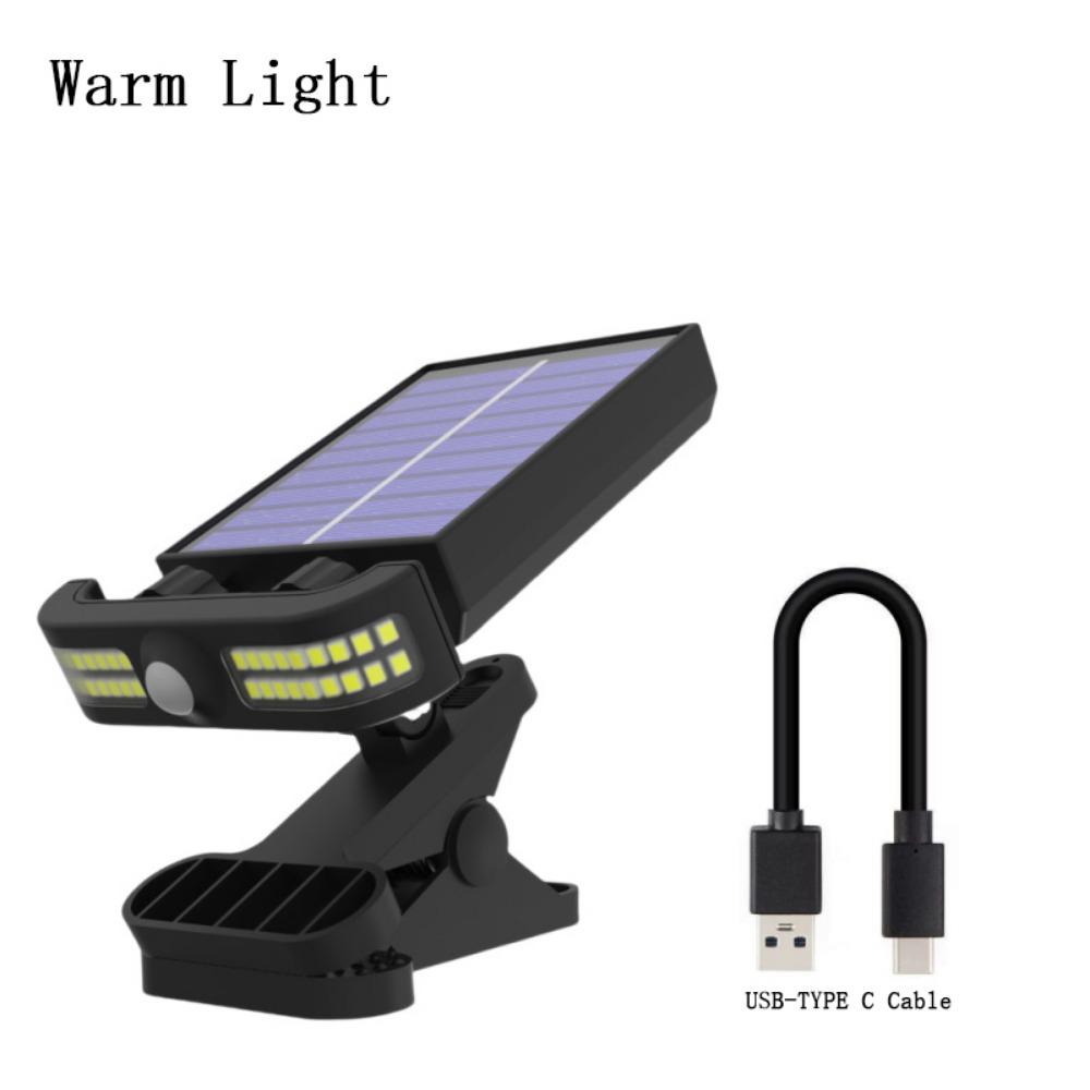 Waterproof Solar Clip Light White Light/Warm Light Super Bright LED Wall Light Easy To Install Adjustable Angle