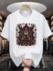 Men'S Casual Short-Sleeve T-Shirt - Breathable Summer Round-Neck Tee with Trendy Print Patterns, Machine Washable, Regular Fit Suitable for Casual Wea