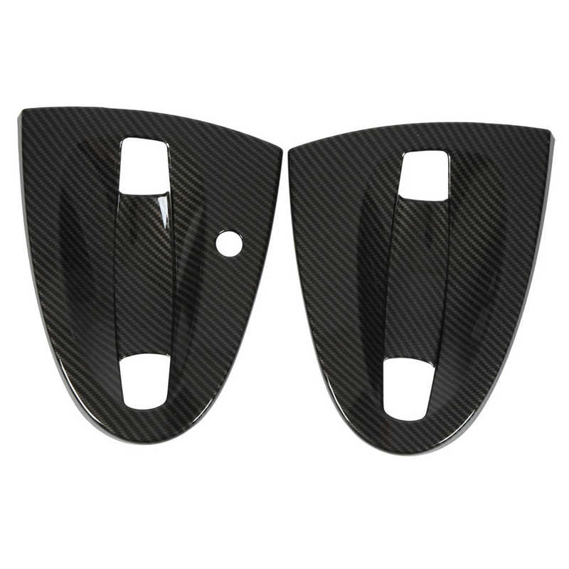 4ks Carbon Fiber Style Carbon Fiber Style Car Exteriér Dveřní Rukojeť Kryt misky Výměna obložení pro Smart Fortwo W451