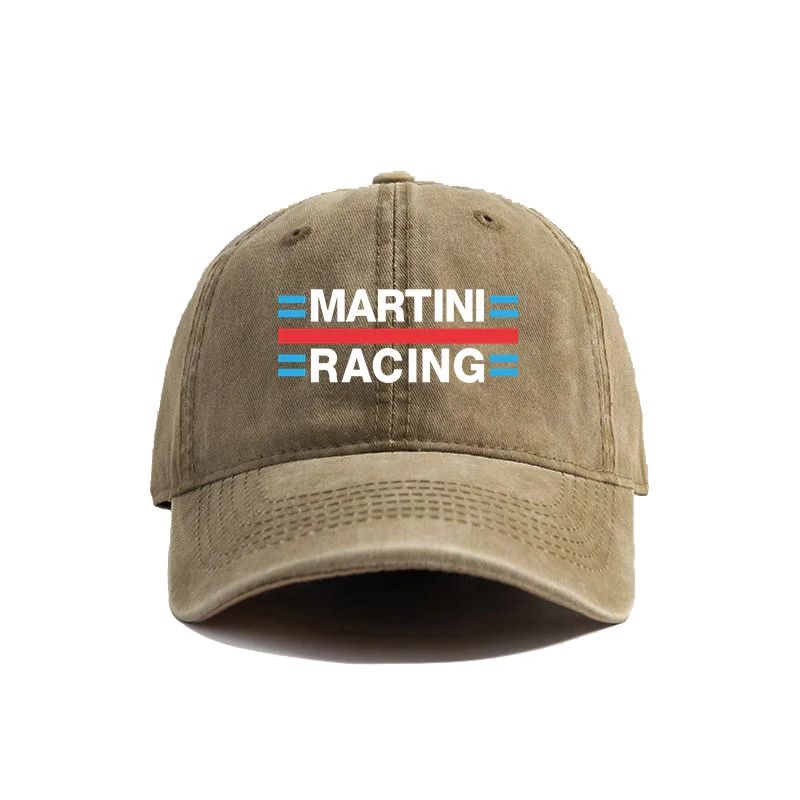 

Бейсболки Martini Racing Потертые шляпы Кепка Мужская Женская Ретро Уличная Летняя Регулируемые Папины шляпы