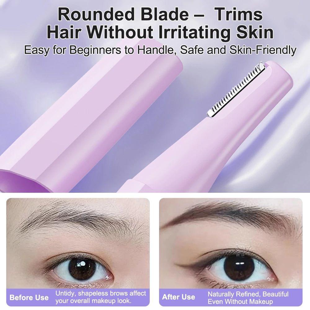 Portable Electric Hair Remover Battery Powered Peach Fuzz Shaver Tool Eyebrow Trimmers  Cheeks