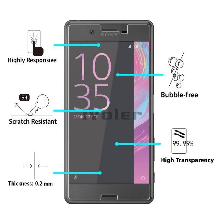 SONY XPERIA X Tempered Glass - Ultra Resistant Screen Protector Glass Film [Phonillico®]