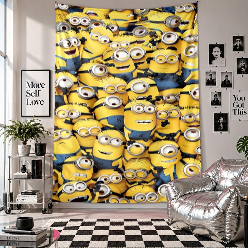 Wall TapestryMinions Art Hanging Cloth Decorative Background Cover for Room Decoration