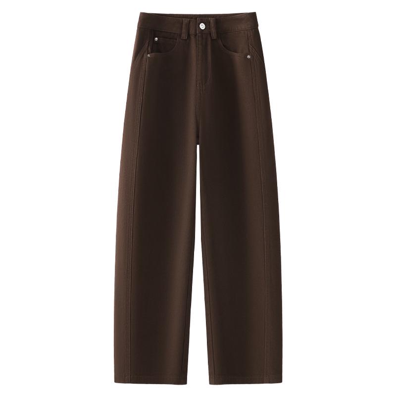 

Women s Khaki High-Waist Slimming Banana Pants - 2024 Autumn Style Small
