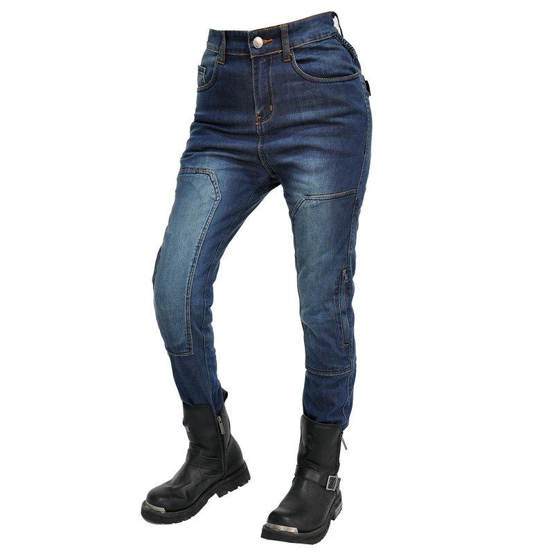 New Motorcycle Jeans for Women, Cordura Tear-resistant Retro Casual Cycling Pants, Four-season Locomotive Drop-proof Pants