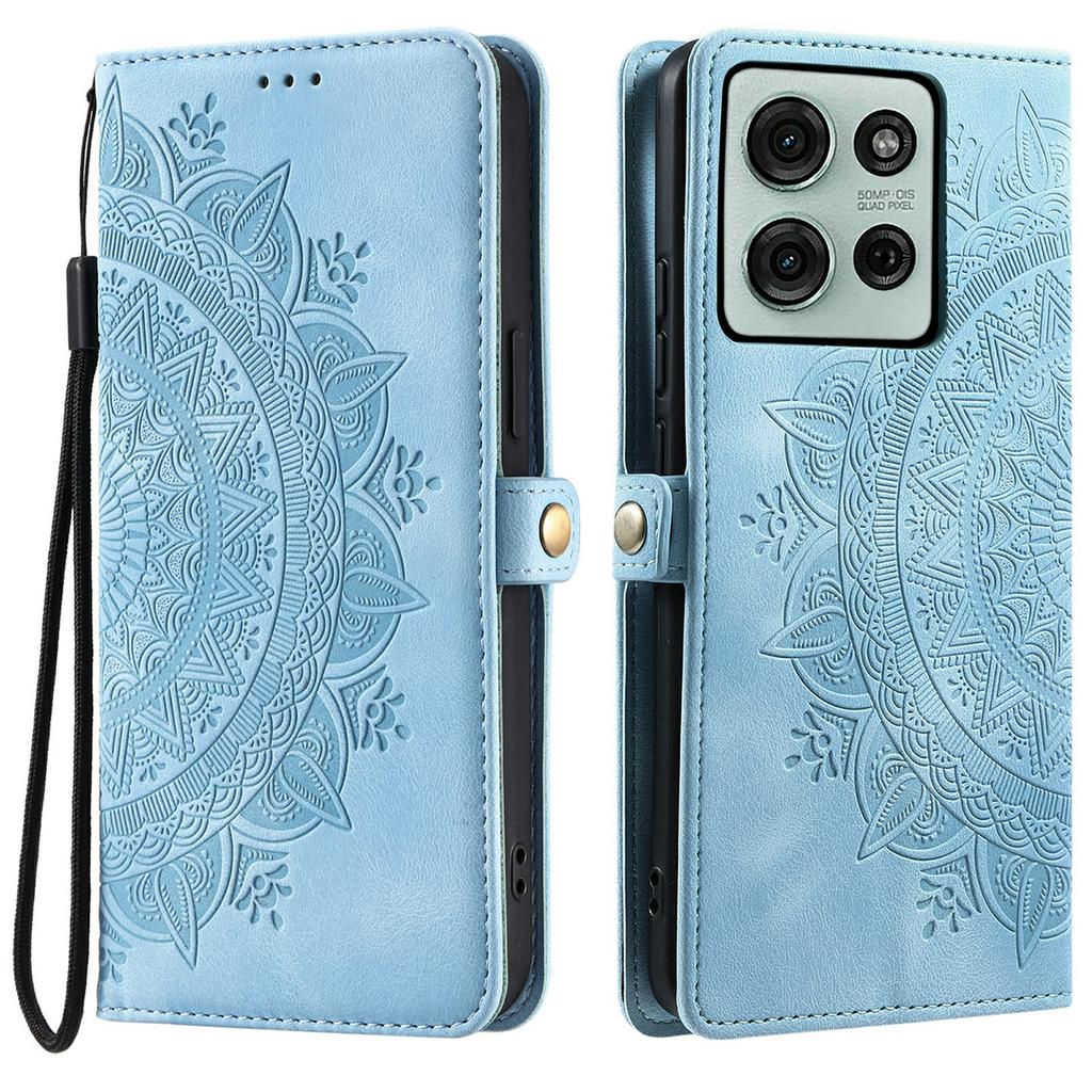 Style 016 For Motorola Moto G75 5G Case Skin Feel Totem Imprinted Wallet Leather Phone Cover