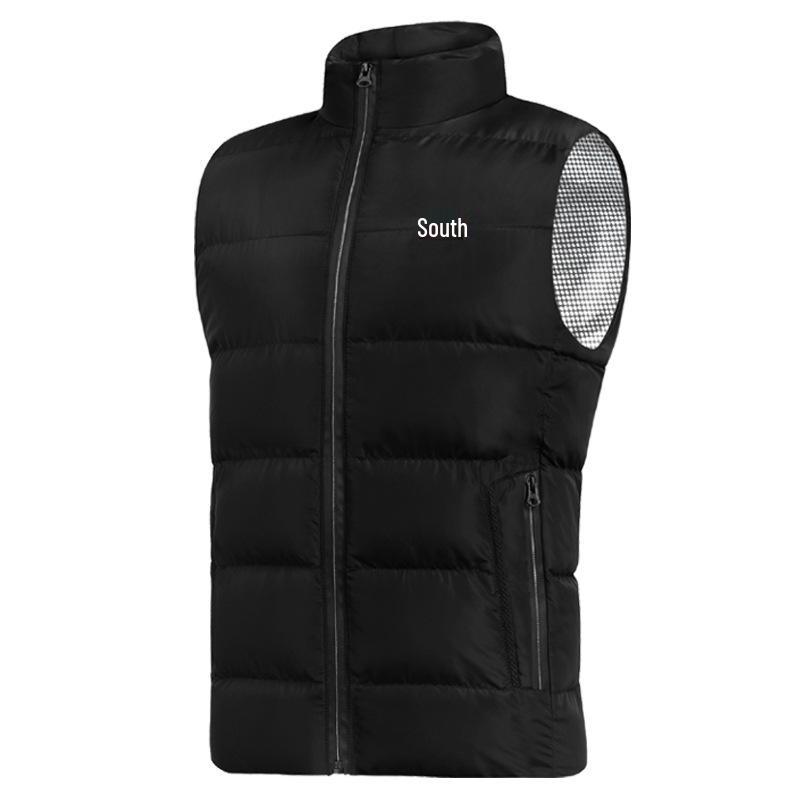 Dual-Control Nine-Zone USB Heated Vest with Down Cotton and Double Switch M чёрный