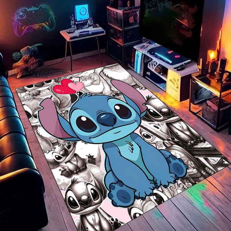 Tappeto con Fantasia Stitch Carino - Antiscivolo per Cucina, Tappeto da Esterno, Decorazione per Casa e Camera da Letto, Regalo di Compleanno