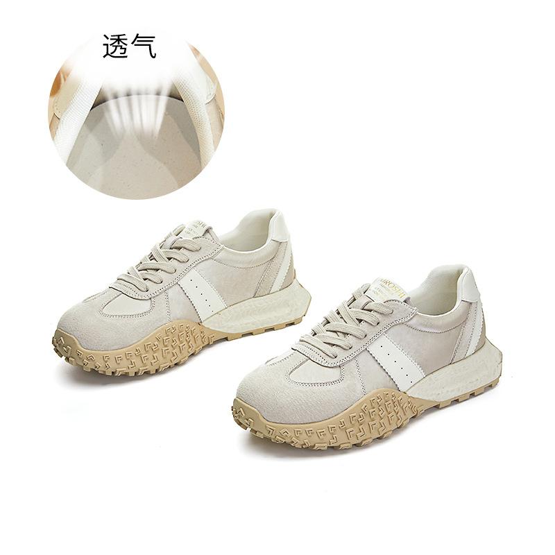 

Кожаные туфли Forrest Gump женские летние 2025 года новые на толстой подошве, увеличивающие рост, папины туфли повседневные универсальные ретро немецкие кроссовки женские туфли 40 бежевый