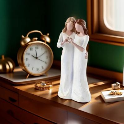 Angel Ornament Decorative Resin Craft Mother Day Love Statue Home Living Room Bedroom Office Decor Family Commemorative Gift