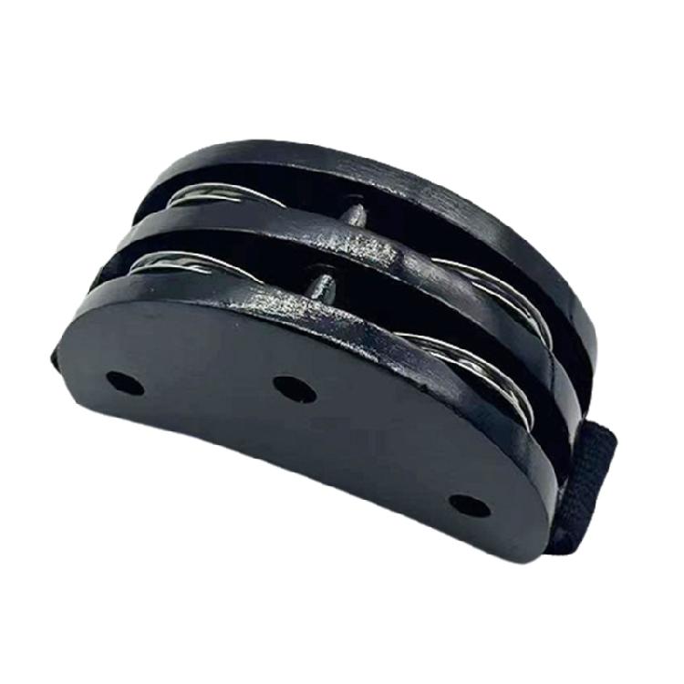 Foot Shaker Percussion Musical Instrument Foot Tambourine with Steel Bells 1 чёрный