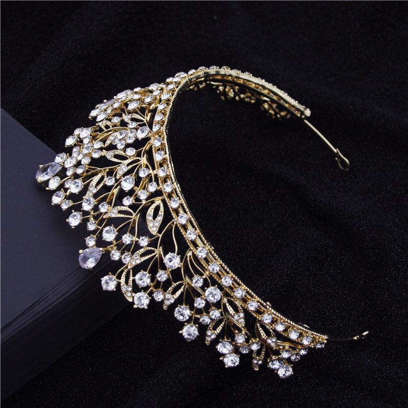 Kwiat cyrkon kamień krzyż tiary panna młoda opaski z koroną księżniczka stroik ślubny diadem korowód bal ślubna biżuteria do włosów