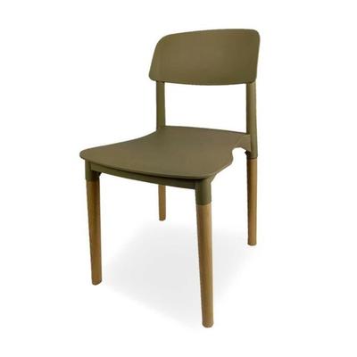 Chair - VERSA - Versa - Beige - Wood & Polypropylene - 45x76x42 Cm