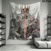 Elden Ring Dawn Wall Hanging Printed Fabric Blanket Decorative Tapestries for Bedroom Living Room Home Decor