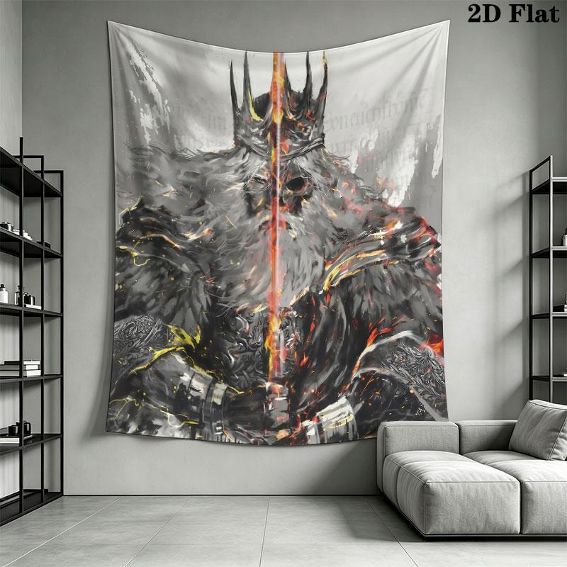 Elden Ring Dawn Wall Hanging Printed Fabric Blanket Decorative Tapestries for Bedroom Living Room Home Decor