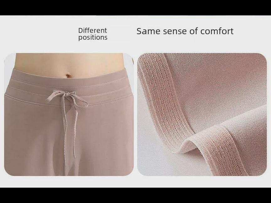 PLUS Modal-Hose mit weitem Bein, drapiert, elastischem Bund und Kordelzug für Freizeitsport oder Yoga