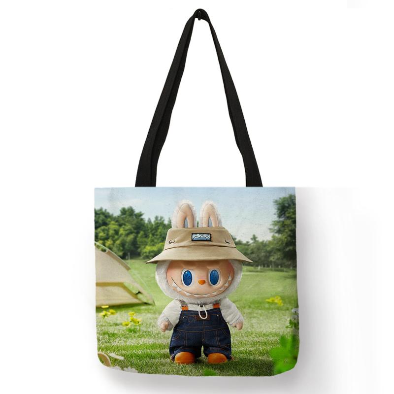 Borsa shopper Labubu trendy personalizzata stampata 5404