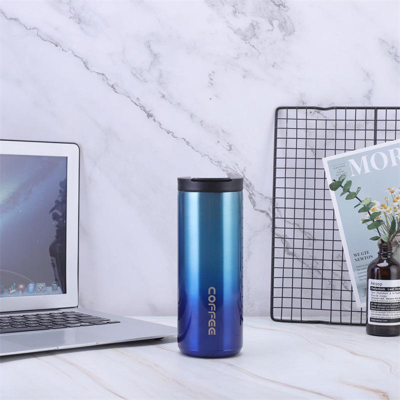 Portable Stainless Steel Vacuum Insulated Gradient Coffee Mug