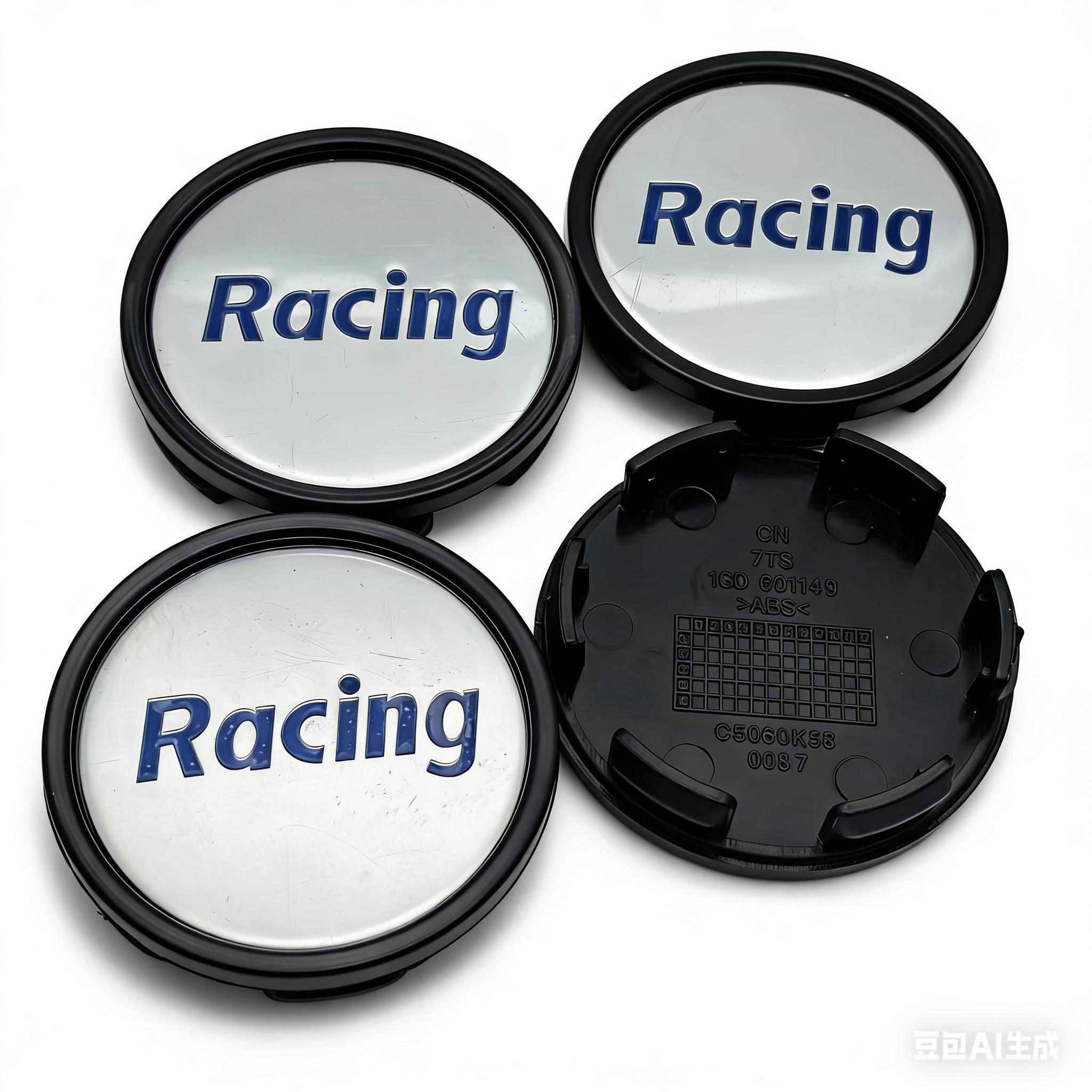 

4pcs Racing Letter Sport Logo Emblem Car Wheel Center Caps 58MM Clips 53MM Wheels Hub Cap Rim Hubcaps Dust Cover Car Accessories Racing Badge&4pcs K58 Wheel Caps