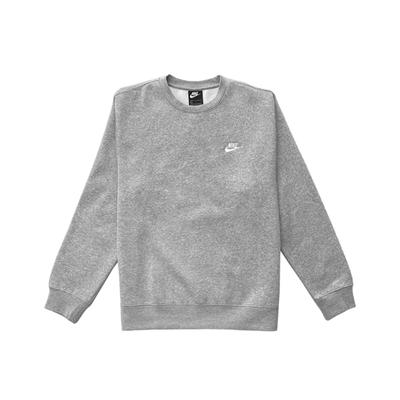 Men's Long Sleeve T Shirts BV2662-063 NSW Club Fleece Crew Grey