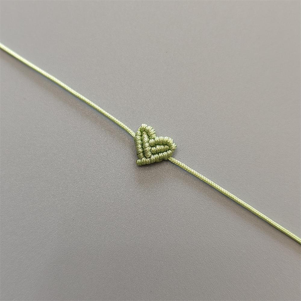 Hand Knitting Peach Heart-Shaped Lucky Red Rope Bracelet  Adjustable Women Bestie Charm Simple Men Couple Lovers  Gift