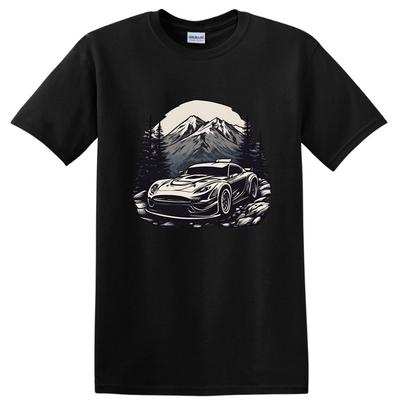Racing Car T Shirt Mountain Adventure Off-Road Racing Tee Graphic Design