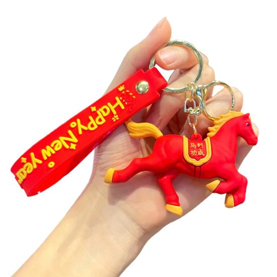 Cool Černý Kůň Plyšová Klíčenka Měkký Plyšový Přívěsek na Tašku Batoh Klíče Ručně Vyráběný Dárek pro Dívky Chlapce Přátele Rodinu Narozeniny Vánoce