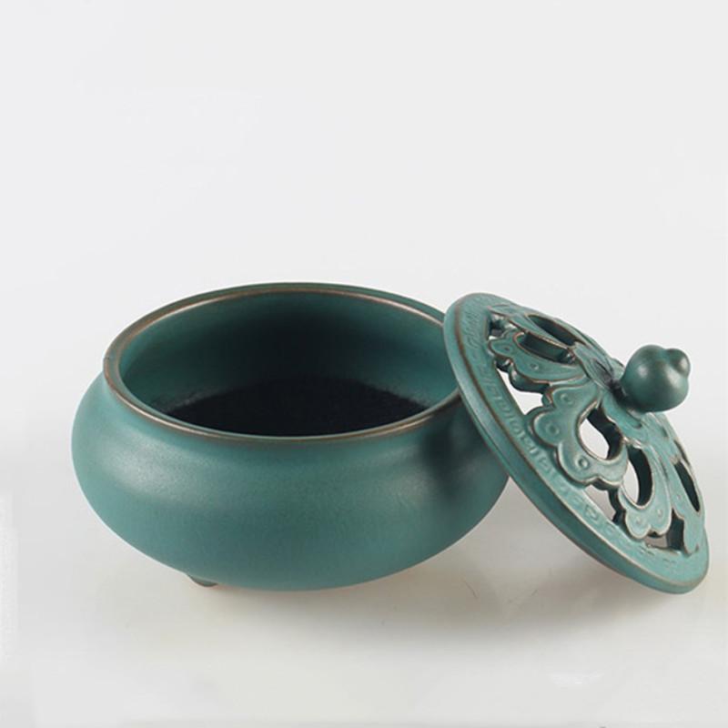 Coil Incense Burner Living Room Ceramic Incense Holder Home Decor Buddhist Teahouse Ornaments