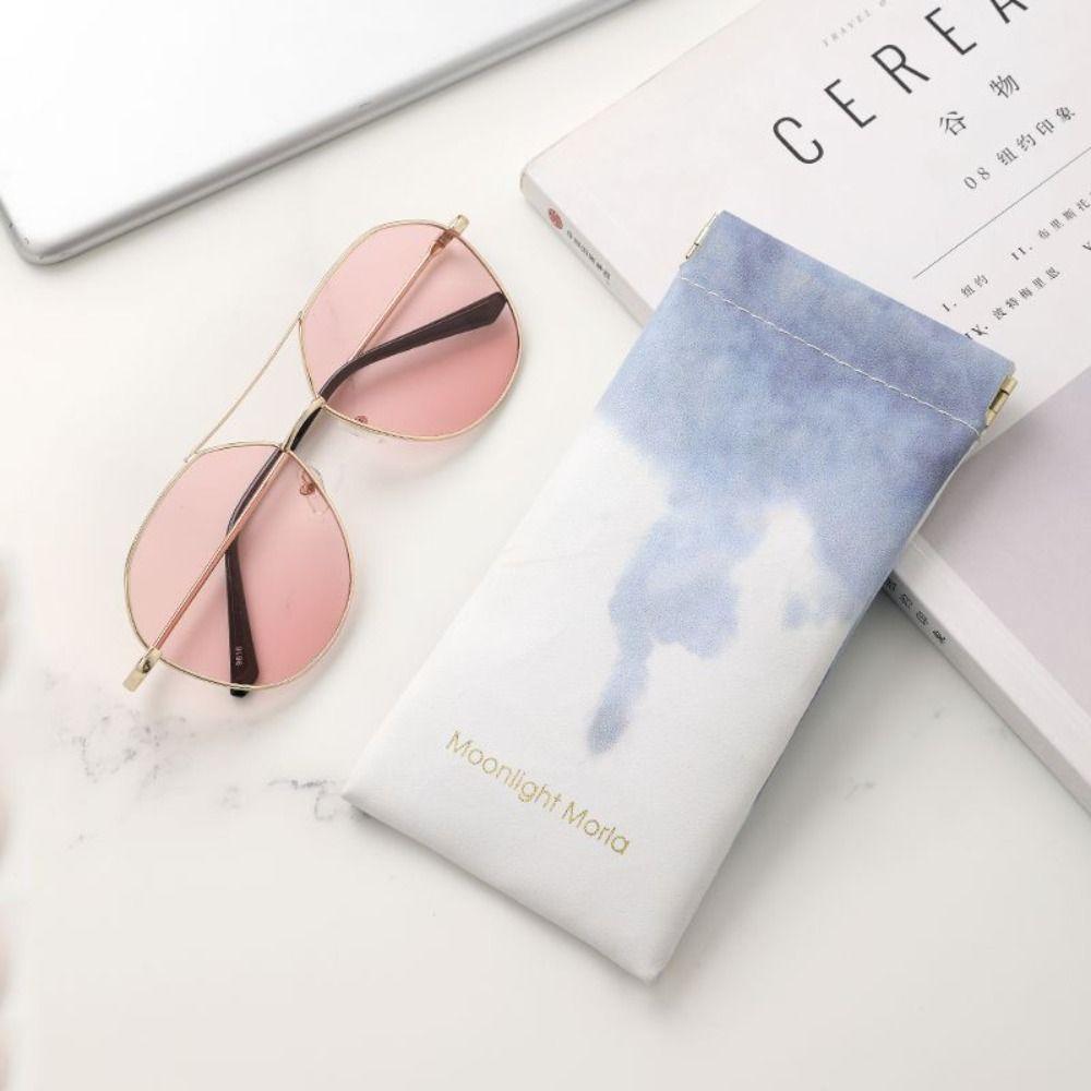 

Automatic Closing Shrapnel Glasses Bag Soft Shell Sunglasses Protective Cover Girl синій