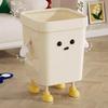 Creative & Cute Cartoon Trash Can - Large Capacity Wastepaper Basket for Kids' Bedroom or Bathroom
