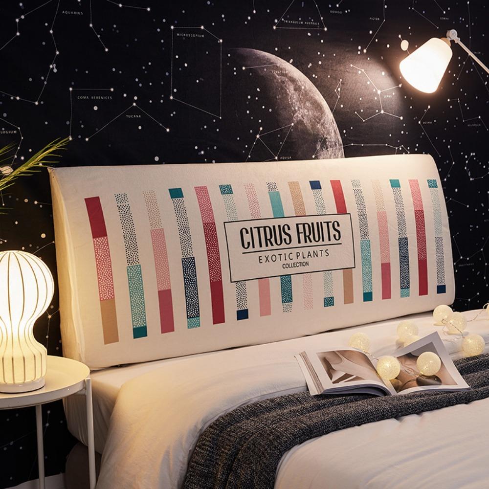 Nordic Nantong Bedside Cover Bedroom Bedside Backrest Cover Elastic Dustproof Soft Bag Fabric Protective Cover