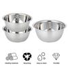 5Pcs Stainless Steel Mixing Bowls Set Food Grade BPA Free Polished Surface Thickened Multi-Functional Large Soup Basins
