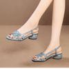 Sandalias de mujer de moda, zapatos de verano 2024, estilo cuñas, hebilla, correa, tacones altos, zapatos sin cordones para mujer, sandalias de trabajo de oficina para mujer