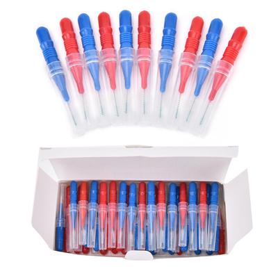 50 Stück tragbare Kunststoff-Interdentalbürste Zahnstocher Universal Clean Tooth Floss Head Hygiene Dental