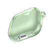 Clear Protective Case with Carabiner TPU Cover for Airpods 4(Transparent Green)