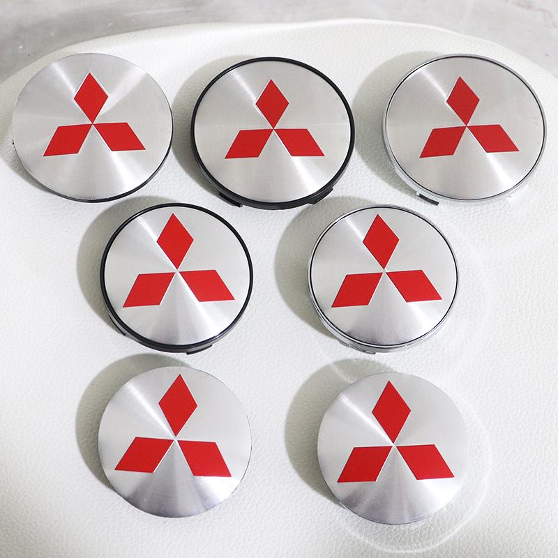 4 Stück 56mm 60mm 65mm 68mm Mitsubishi Autoemblem Radnabendeckel Auto Felge Umbau staubdichter Aufkleber Styling-Zubehör