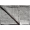 Used Authentic Pashmina Stole, Border, Natural White x Green