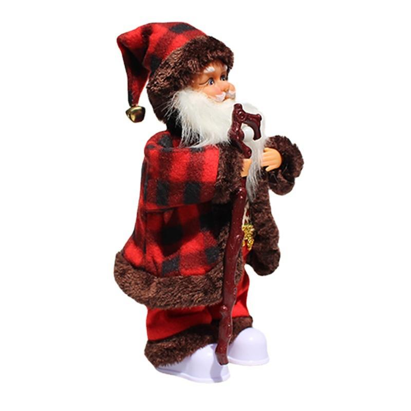 Elektryczny Wspinający się Święty Mikołaj Zabawka Święty Mikołaj Wspinająca się Lalka Ozdoba na Stół Świąteczny Dekoracja Pokoju Dziecięcego Zabawka Muzyczna