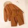 Men's Hand-stitched Pure Cotton Warm Jacket and Pants Home Set