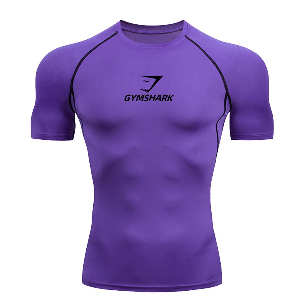 GYMSHARK Shark Short Sleeve Fitness T-shirt - Breathable, High Elasticity, Quick Dry.