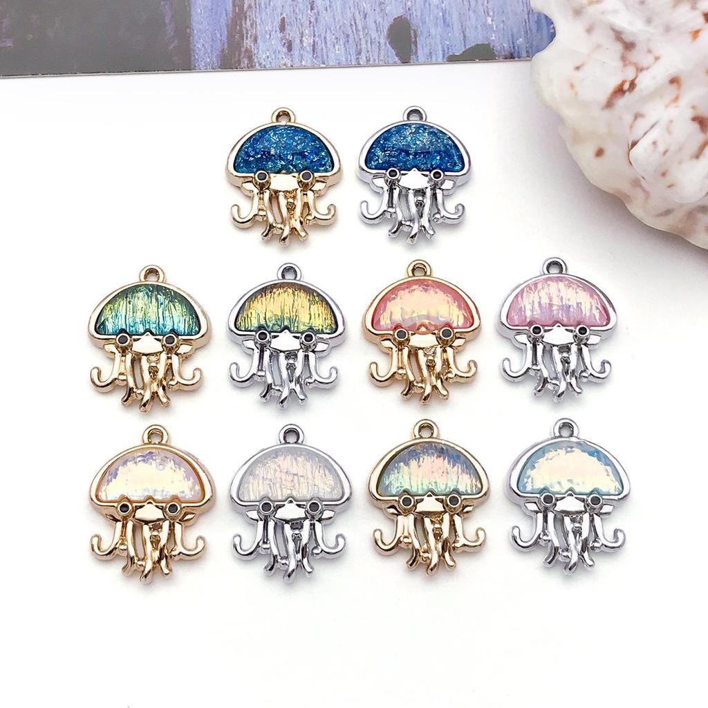UV Zinc Alloy Jellyfish Pendant Jewelry Kit