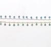 CXYWBD Turkish Evil Eye Tassel Anklet Gold Silver Two Layer Adjustable Foot Chain for Women Girls