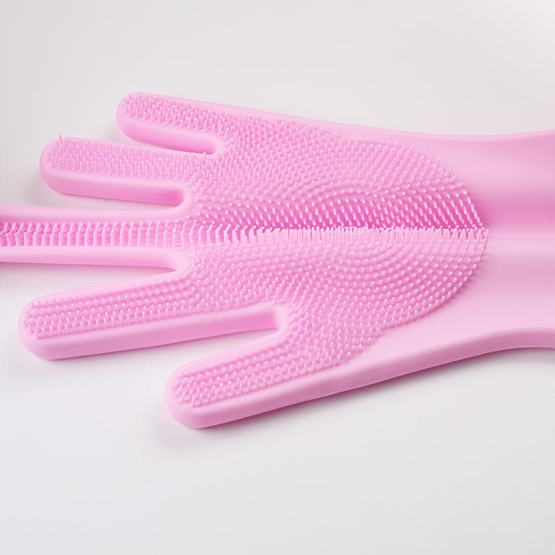 High-Temperature Resistant Silicone Dishwashing & Pet Bathing Gloves