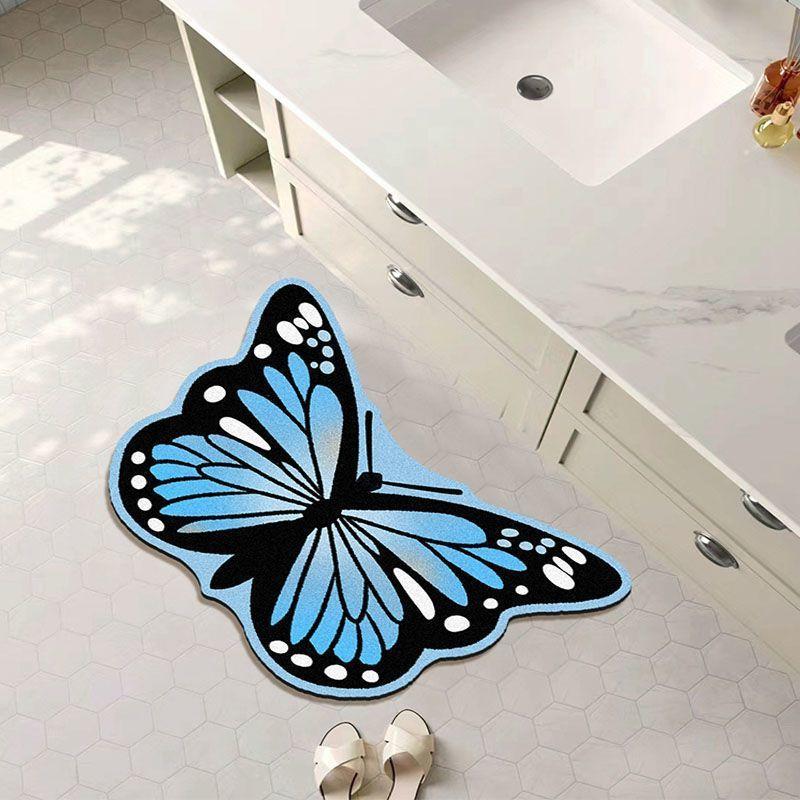 

National Wind Butterfly Diatom Туалет Ванная комната Противоскользящий износостойкий коврик Diatom Mud для гостиной Новый кухонный ковер 40 * 60cm [Soft Diatom Mud]