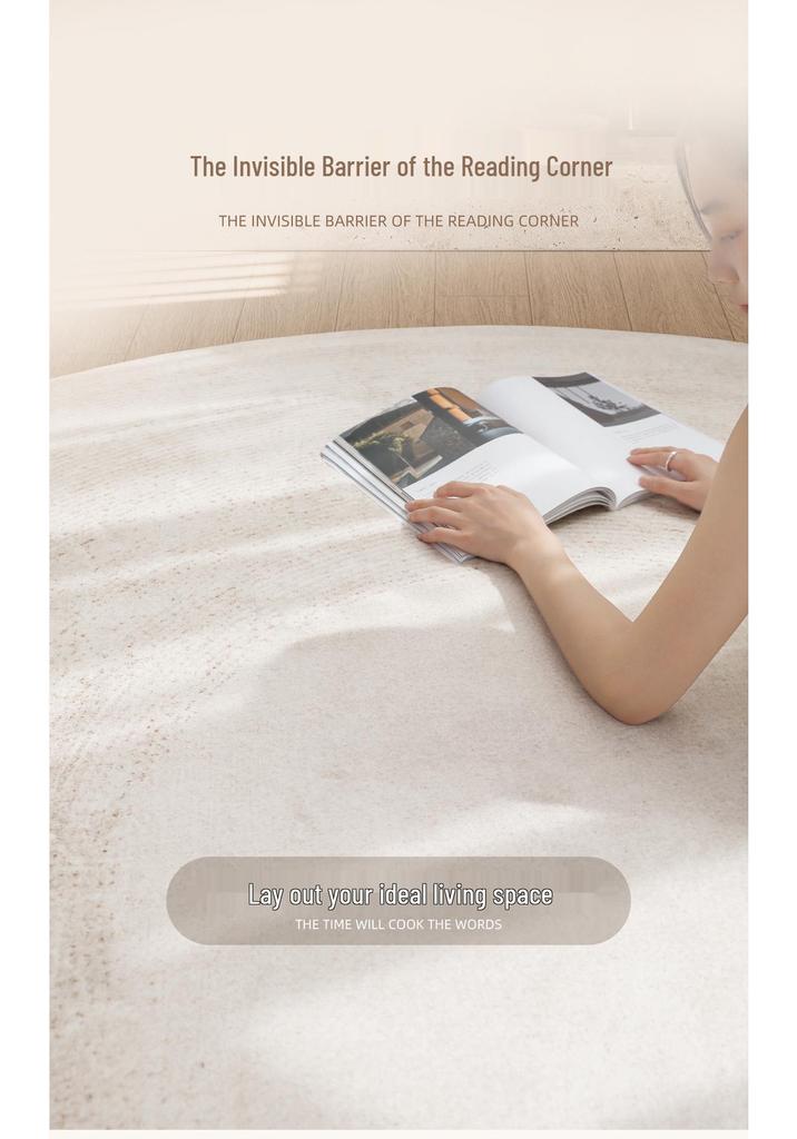 Easy-Care Imitation Cashmere Rug - Large Round Living Room Rug for Area Coverage and Comfort