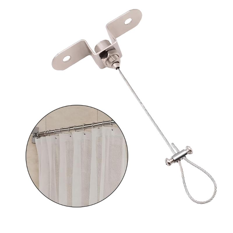 4Pcs Adjustable Shower Rod Ceiling Mount Support Prevents Dropping with Rustproof Stainless Steel Designs