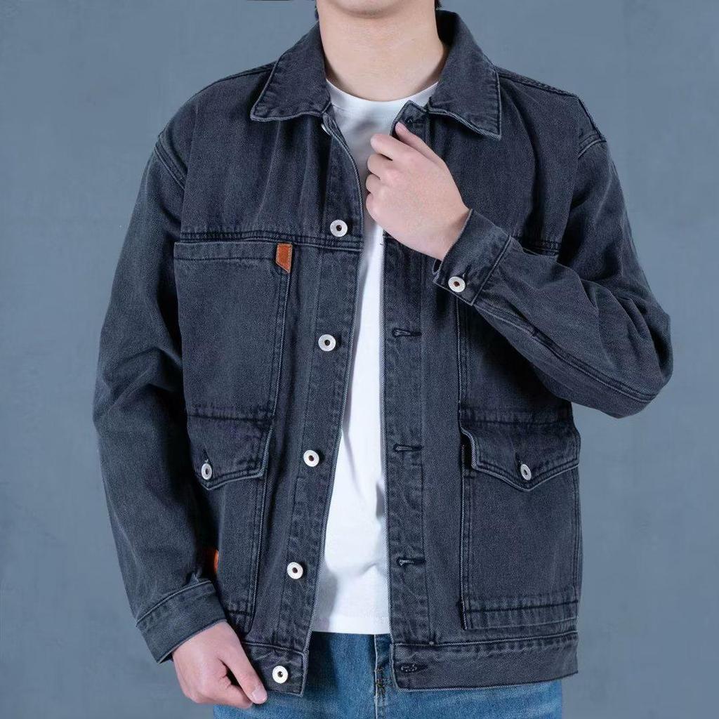 Herren Trendy Koreanischer Stil Jeansjacke für Frühling und Herbst