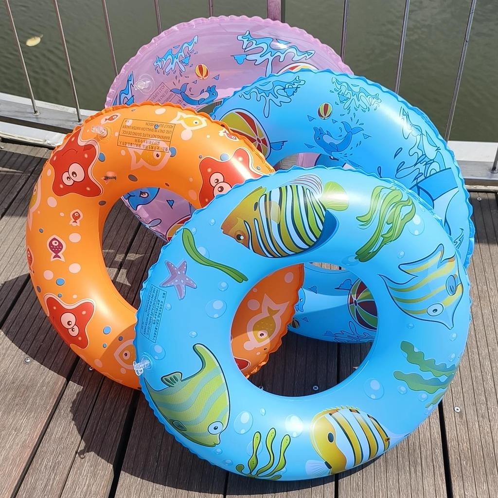 Durable Inflatable Cartoon Swim Ring for Kids & Adults